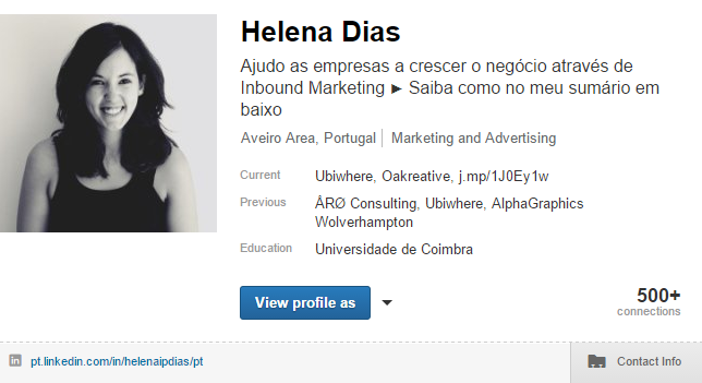 4 formas de usar o LinkedIn como Ferramenta de Marketing - Título do Perfil do LinkedIn