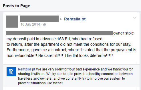 Ferramentas de Serviço ao Cliente - Queixa à rentalia